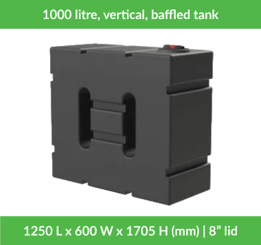 Vertical Tanks | 400-1000 Litres | Baffled