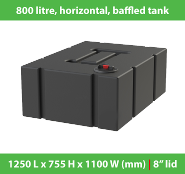 Horizontal Tanks | 450-1000 Litres | Baffled
