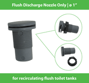 Flush Discharge Nozzle ONLY - 1" - Plastic