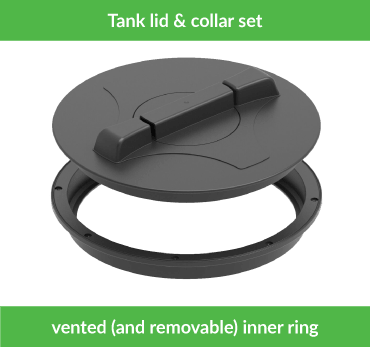 12" Tank Lid & Collar Sets | Manta 355 Series