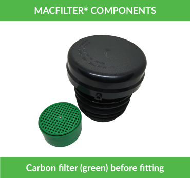 Septic Tank Air Admittance Valve | Active Carbon Filter | 75-110mm