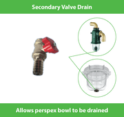 Drain Valve | 3/4" | for Bowl of Secondary Syphon Valve